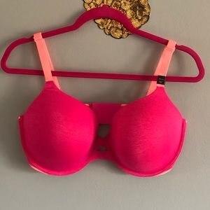 NWT Pink and Coral Push Up Bra 38DDD